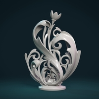 Small Scroll plant Sculpture 3D Printing 376259