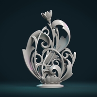Scroll plant Sculpture - Thumbnail 3