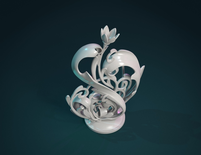 Scroll plant Sculpture 3D Print 376262