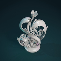 Scroll plant Sculpture - Thumbnail 4