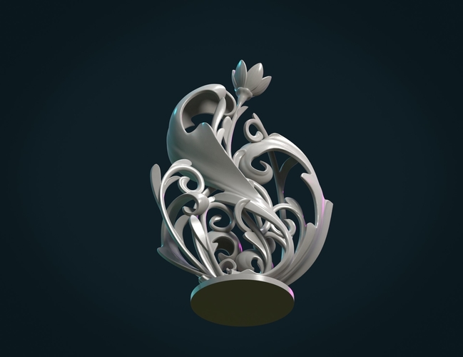 Scroll plant Sculpture 3D Print 376263