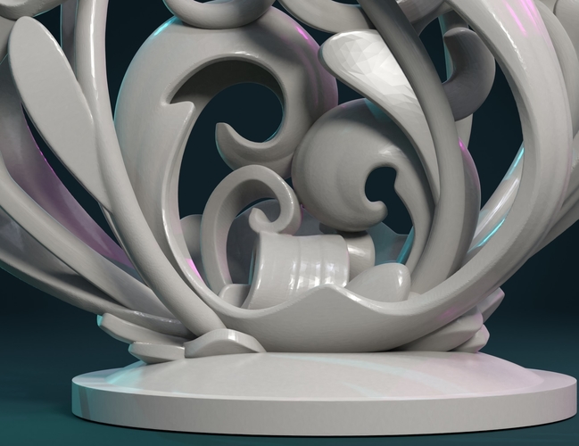 Scroll plant Sculpture 3D Print 376268