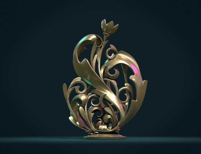 Scroll plant Sculpture 3D Print 376272