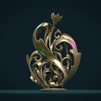 Scroll plant Sculpture - Thumbnail 14