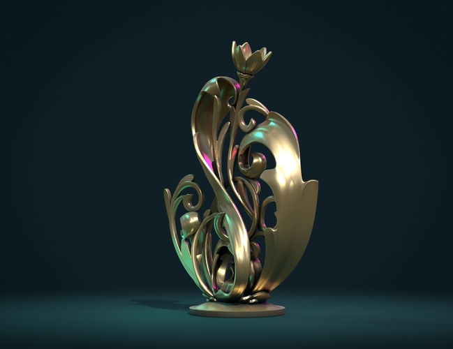 Scroll plant Sculpture 3D Print 376273