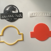 Jurassic Park logo in parts, with or without keychain - Thumbnail 2