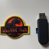 Jurassic Park logo in parts, with or without keychain - Thumbnail 3