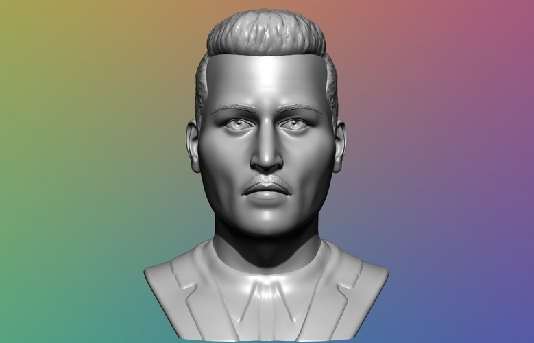 Johhny Depp Bust - 3D model
