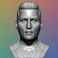 Small Johhny Depp Bust - 3D model 3D Printing 376324