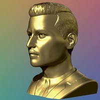 Johhny Depp Bust - 3D model - Thumbnail 5