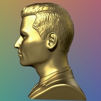 Johhny Depp Bust - 3D model - Thumbnail 6