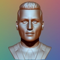 Johhny Depp Bust - 3D model - Thumbnail 7