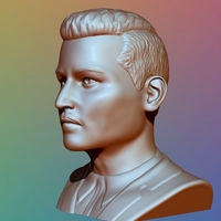 Johhny Depp Bust - 3D model - Thumbnail 8
