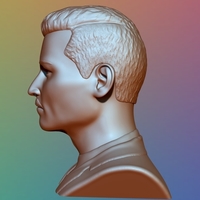 Johhny Depp Bust - 3D model - Thumbnail 9