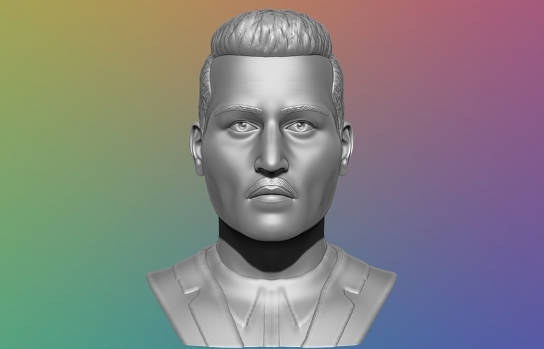 Johhny Depp Bust - 3D model 3D Print 376333