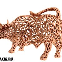 Charging Bull in stile Voronoi  - Thumbnail 2