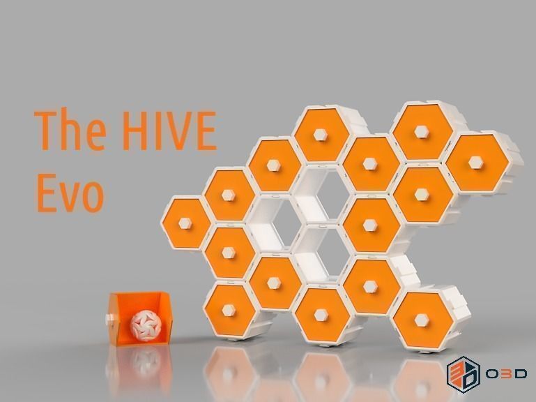 The hive. Modular Drawers EVO STL. Hive 3d Prints. Bestagons.