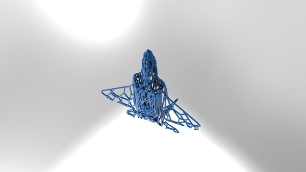 F-22 Raptor in stile Voronoi