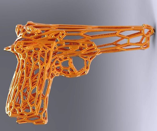 Beretta in stile Voronoi.