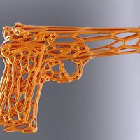 Small Beretta in stile Voronoi. 3D Printing 37656
