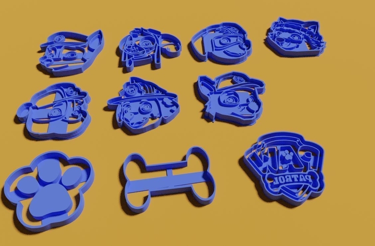10 cookie cutters paw patrol caras