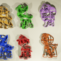 6 paw patrol cookie cutters cuerpo entero  - Thumbnail 2