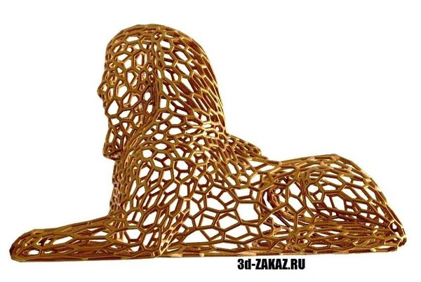 Sphinx  in stile Voronoi