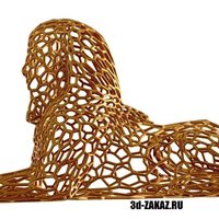 Small Sphinx  in stile Voronoi 3D Printing 37662