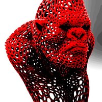 Small King Kong in stile Voronoi 3D Printing 37671