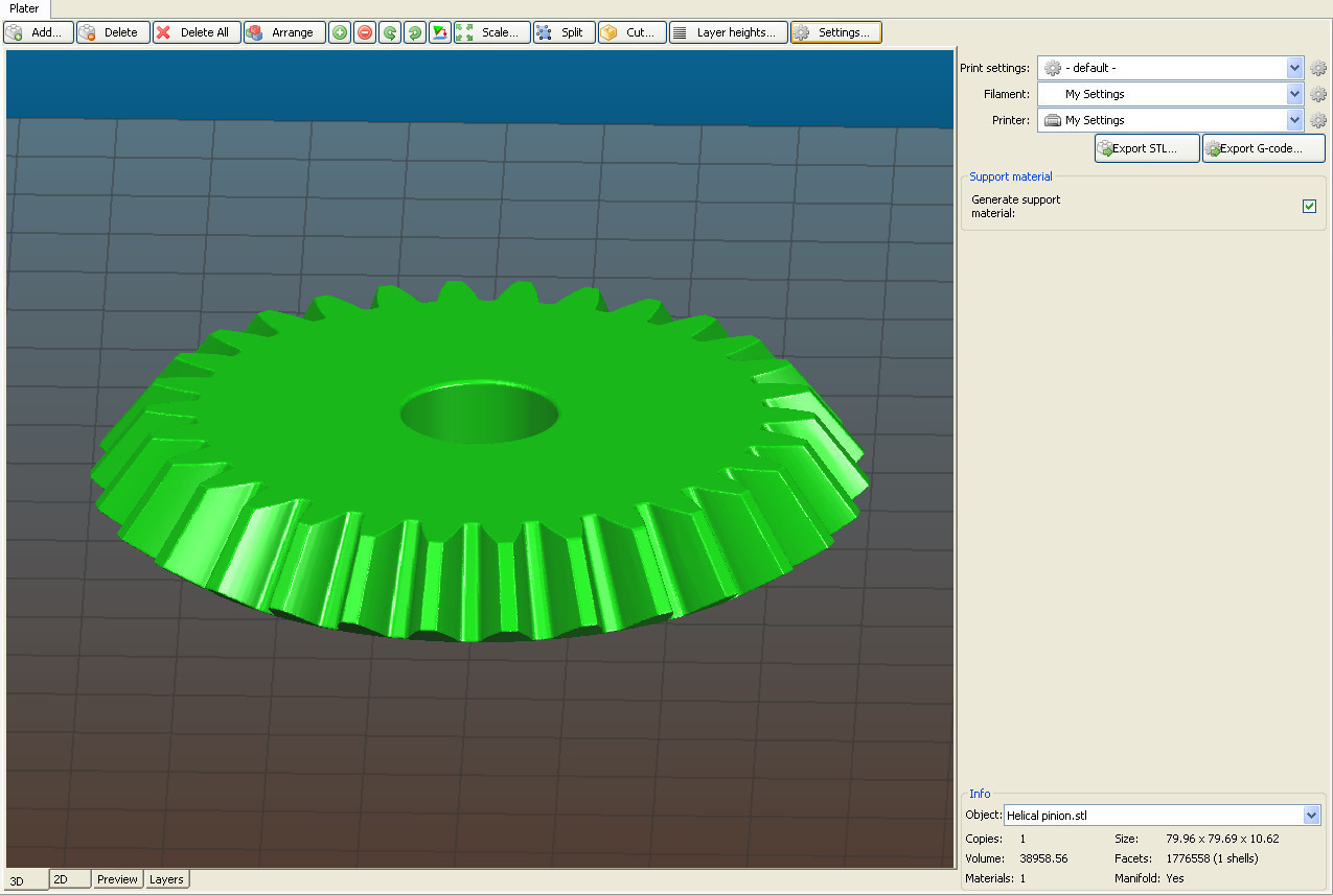 3D Printed Bevel gears by docers