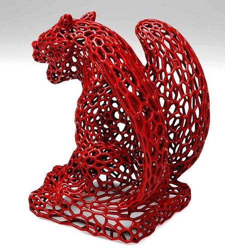 Gargoyle in stile Voronoi 3D Print 37676