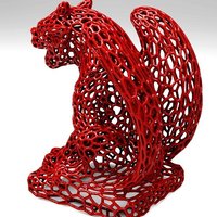 Small Gargoyle in stile Voronoi 3D Printing 37676