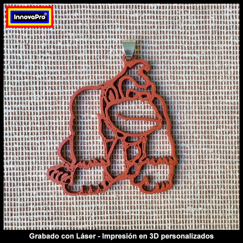 Donkey Kong Pendant and Banana earrings Set 3D Print 376867