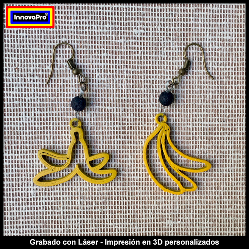 Donkey Kong Pendant and Banana earrings Set 3D Print 376868