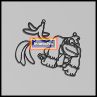 Donkey Kong Pendant and Banana earrings Set - Thumbnail 4