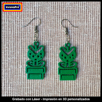 Mario Bros Pendant and Piranha Plant earrings set - Thumbnail 3