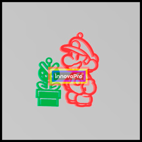 Mario Bros Pendant and Piranha Plant earrings set 3D Print 376876