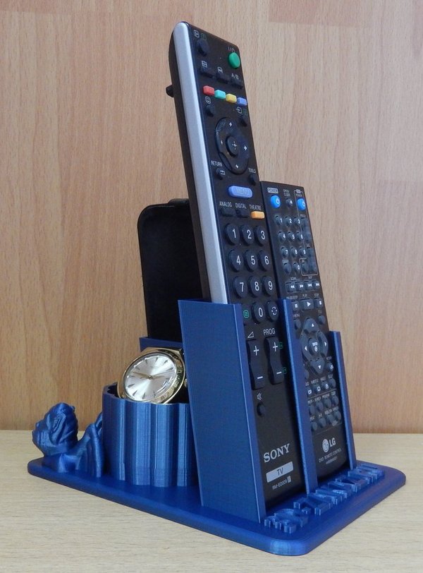 Combined stand   remote control Blue Steel.