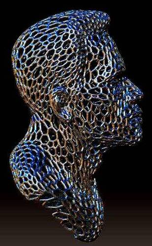 Arnold Alois Schwarzenegger  in style Voronoi. 3D Print 37705