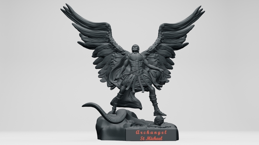 3D Printed St. Michael The Archangel, 3D Printing, 3D Printable By ...