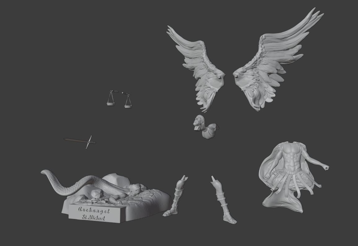 3d Printed St. Michael The Archangel, 3d Printing, 3d Printable By 