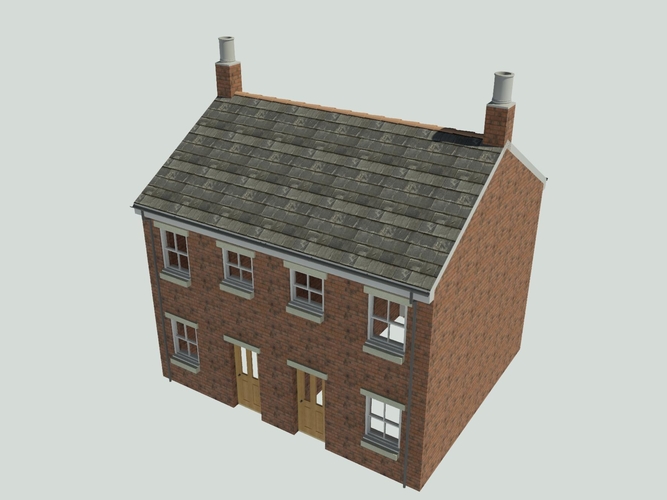 TERRACED HOUSE N GAUGE 3D Print 377508