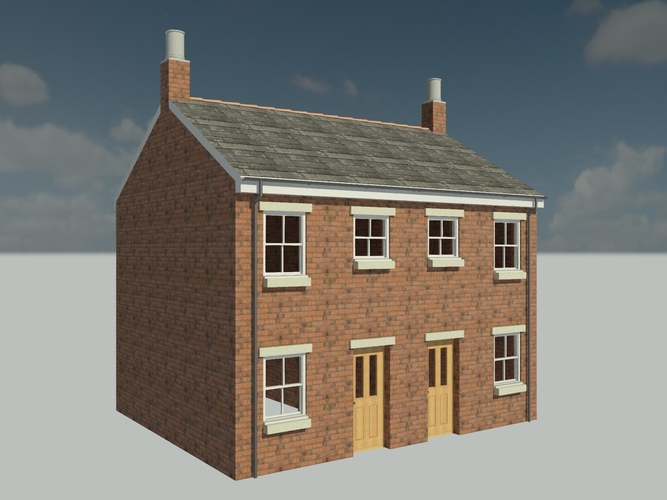 TERRACED HOUSE N GAUGE 3D Print 377509