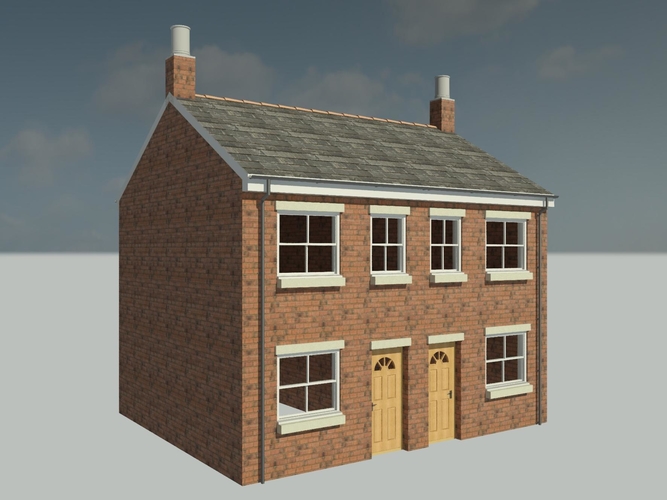 TERRACED HOUSE N GAUGE 3D Print 377510