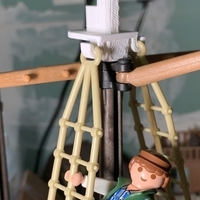 bateau pirate playmobil rear matt top / porte pavillon - Thumbnail 2