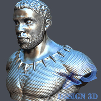 Small chadwick boseman  BlackPanther 3D Printing 377633