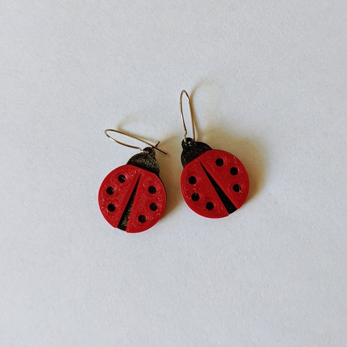 Ladybug Earrings 3D Print 377680