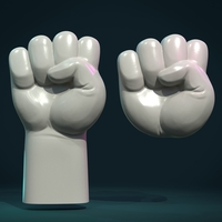 Small Fist Hand relief 3D Printing 377682