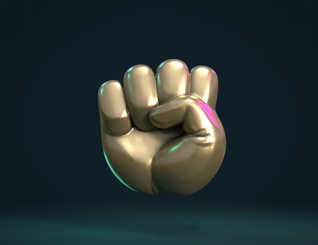 Fist Hand relief 3D Print 377684
