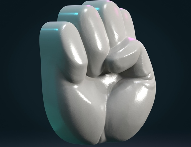Fist Hand relief 3D Print 377687